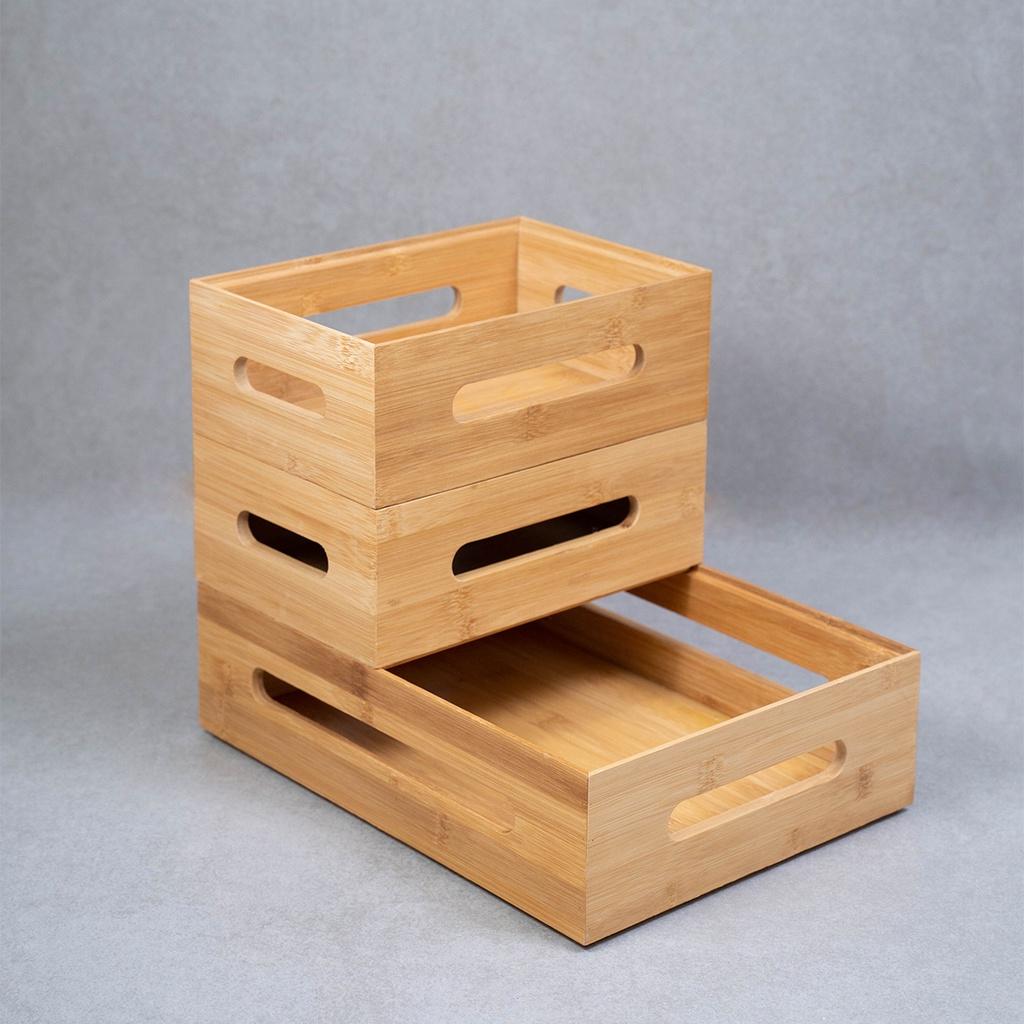 Organize com Estilo: Kit Caixas Bambu Oikos