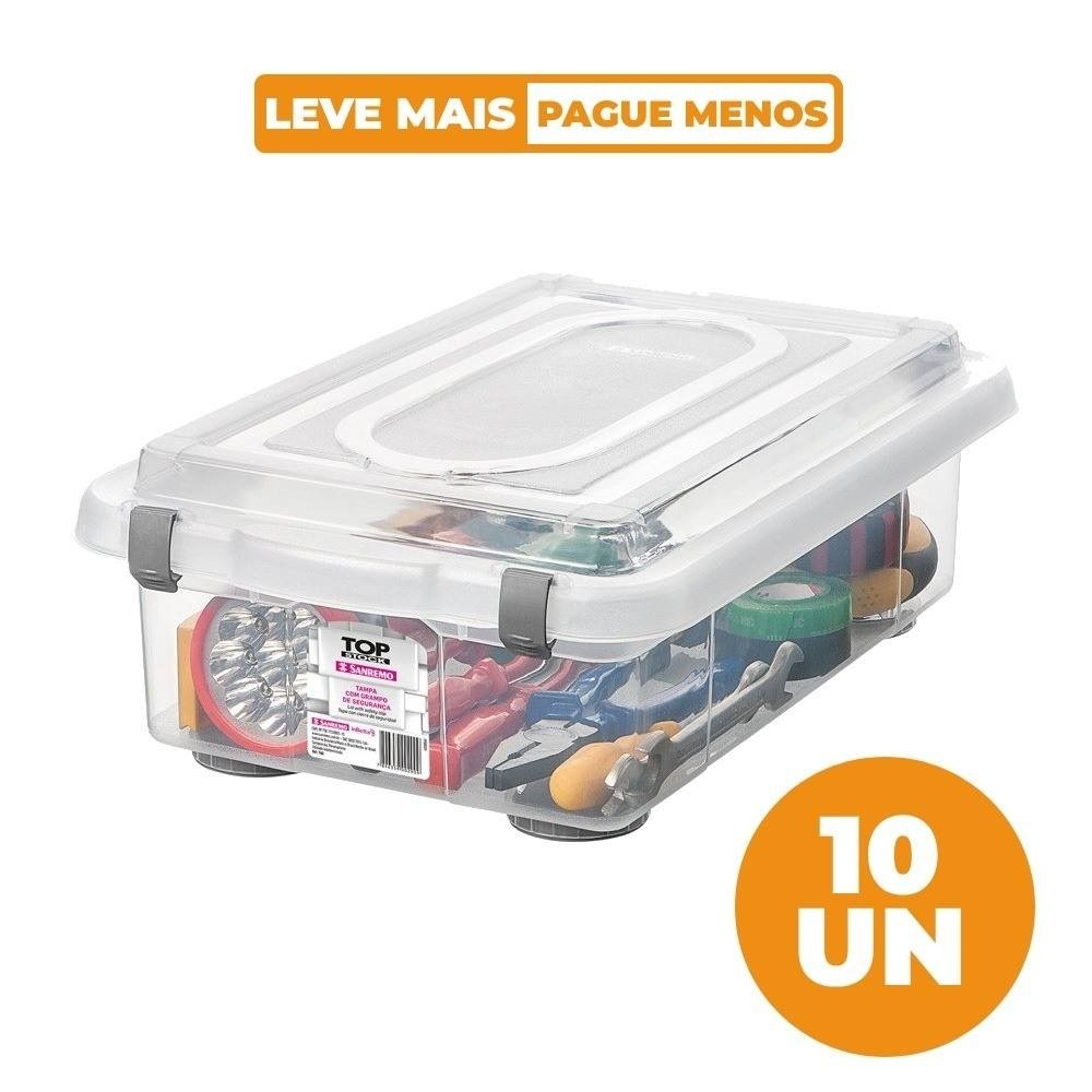 Organize Já! Kit 10 Caixas Sanremo 8,6L