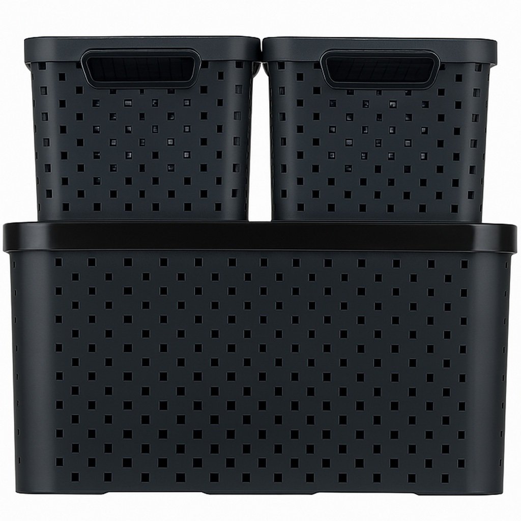 Organize Já! Kit 3 Caixas Organizadoras 12L e 6L