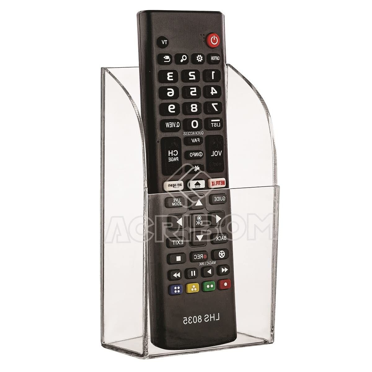 Suporte de Parede em Acrílico Transparente para Controle Remoto - Organize sua Sala com Estilo