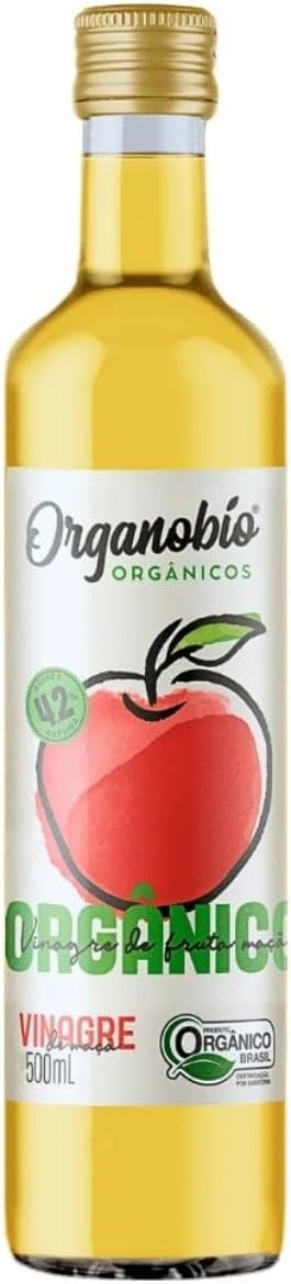 Vinagre de Maçã Orgânico 500ml - Organobío