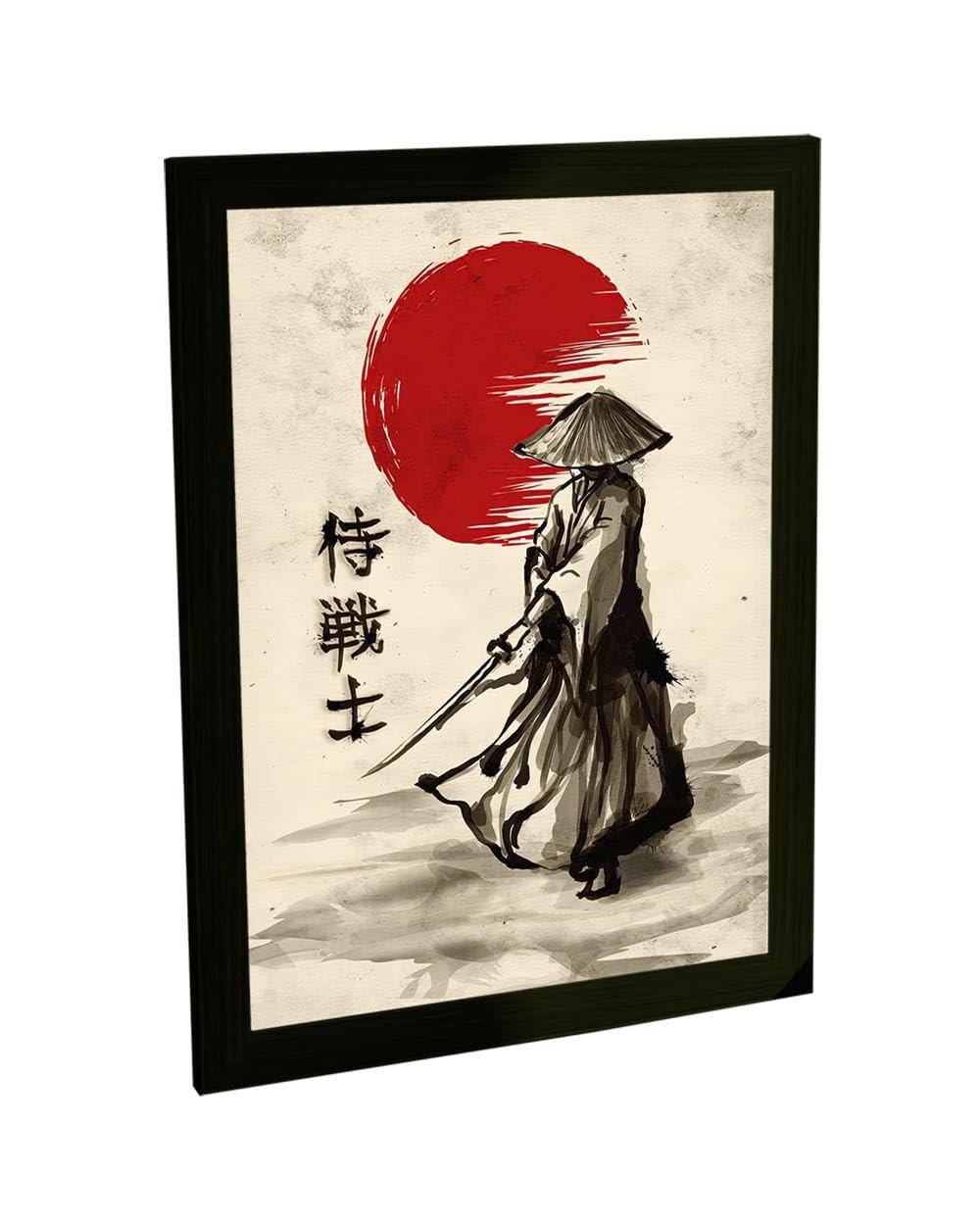 Quadro Decorativo A4 Japonês Retro Samurai - Estilo Oriental para Sua Casa