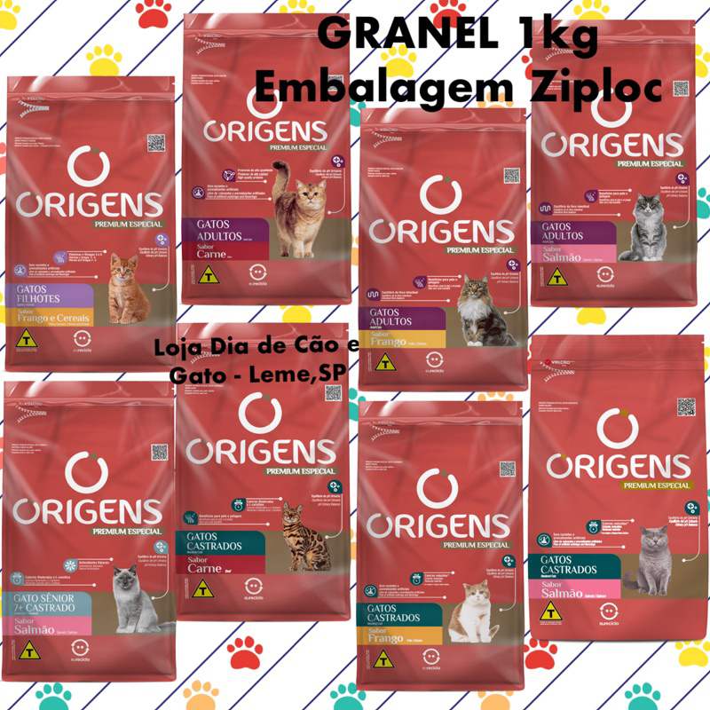 Origens Premium: Ração 1kg para Gatos 🐱