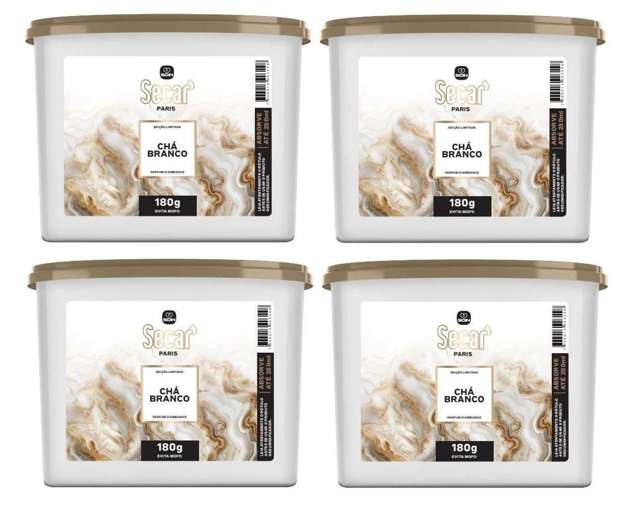 Evita Mofo Secar Original 4x180g - Chá Branco | Combate Umidade e Perfuma Ambientes