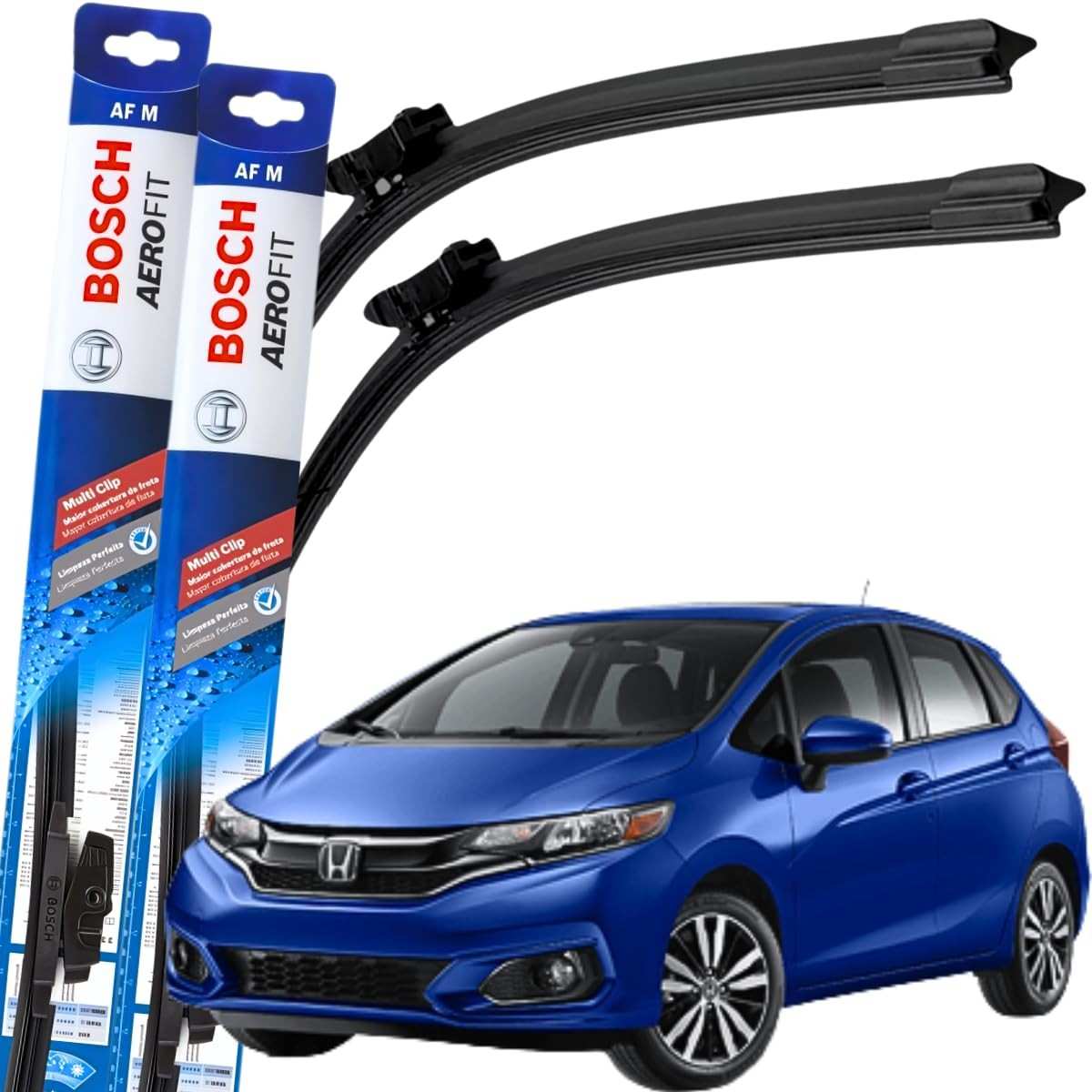 Kit 2 Palhetas Limpador Parabrisa Bosch Aerofit Original Honda Fit 2018-2025