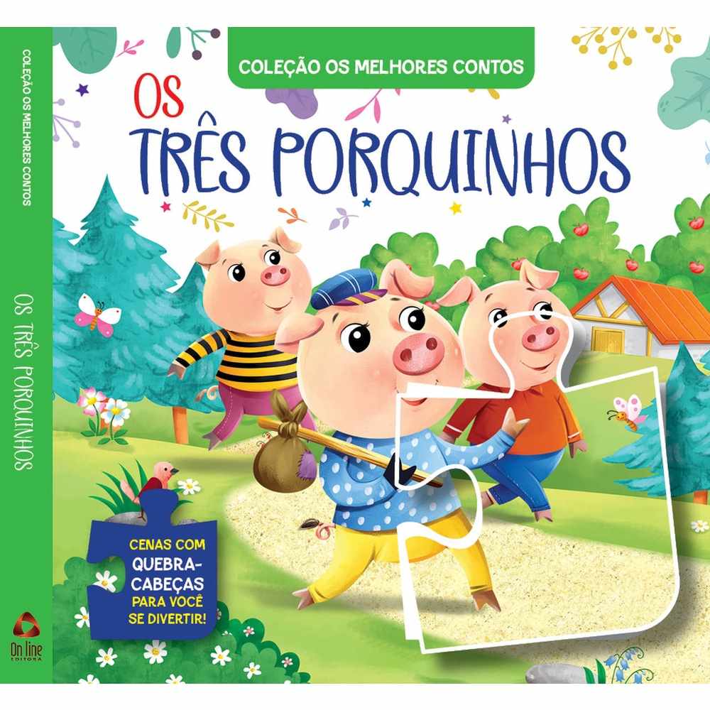 Os Três Porquinhos: Livro Quebra-Cabeça Divertido!