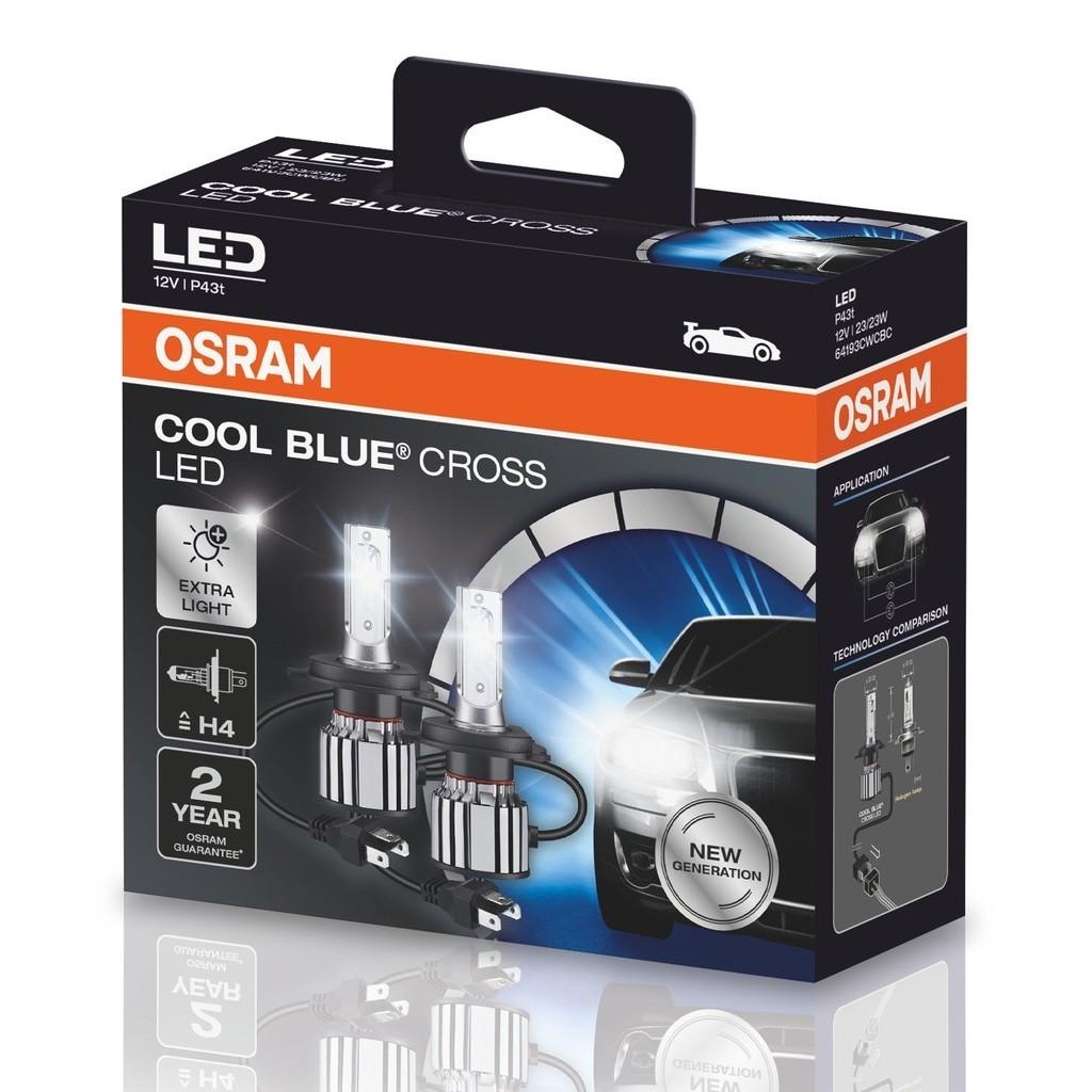 Osram Cool Blue: Lâmpadas LED H4 6000K Super Branca