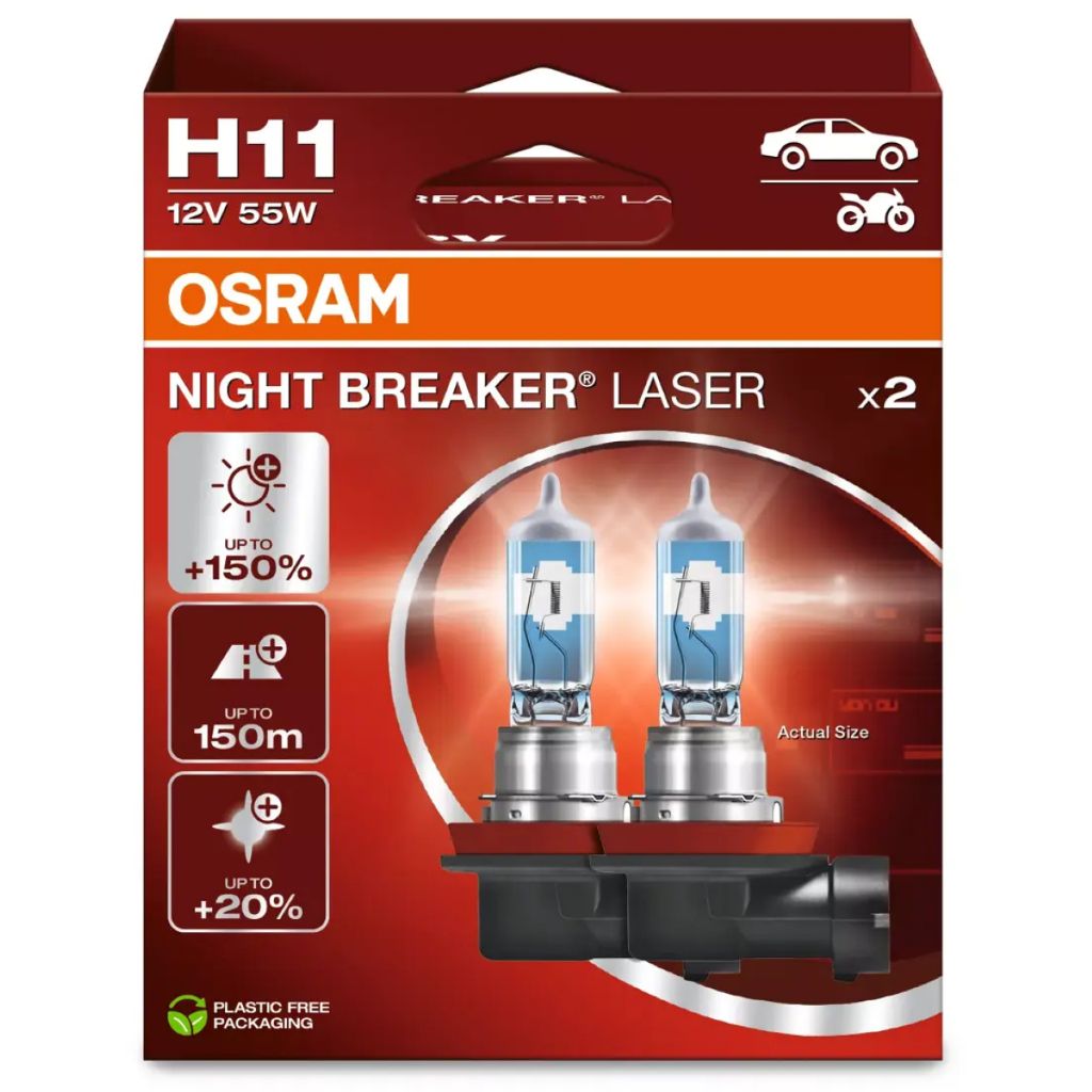 Osram Night Breaker Laser H11: Iluminação 150% Mais Forte