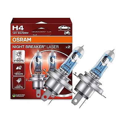 Osram Night Breaker Laser H4: +150% de Luz!
