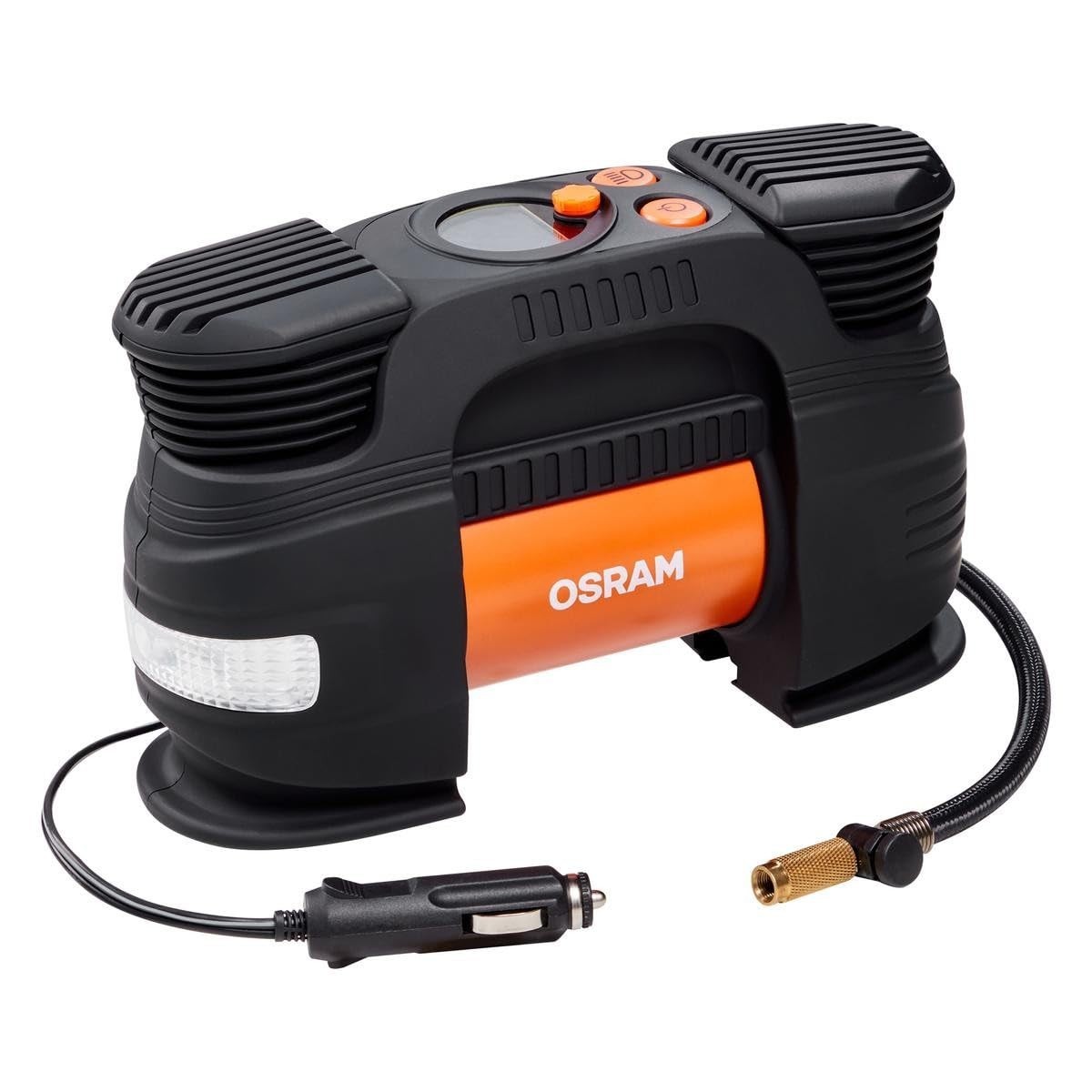 Compressor de Ar Digital Portátil OSRAM OTI830 12V: Infla Pneus de Carros, Vans e Mini Ônibus com Facilidade