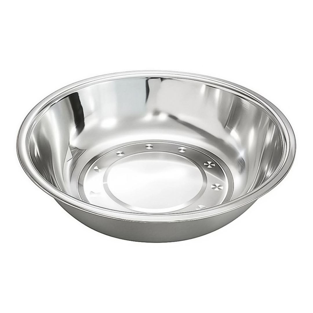 Bacia Inox 36x36x10 cm – Resistente, Versátil e Ideal para Cozinha ou Lavanderia
