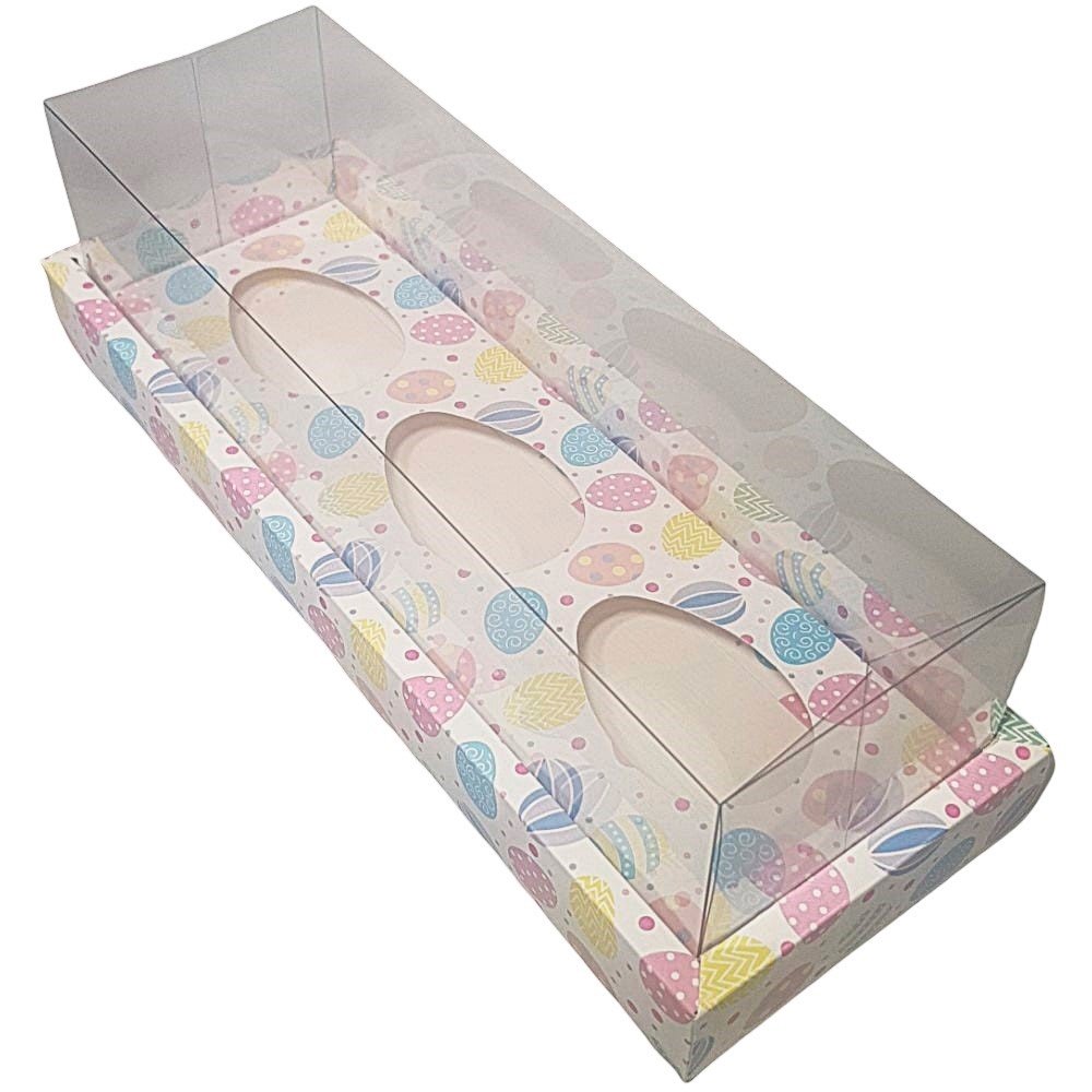 Ovo de Colher Triplo Colorido 50g a 80g - 5 Unidades