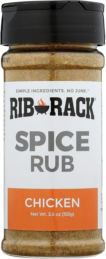 Rib Rack Dry Spice Rub - Chicken, 5.5 oz. - Meat Seasoning for BBQ, Grill, Smoker - All Natural Ingredients (Packaging May Vary)