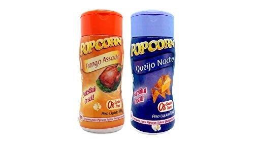 Temperos P/ Pipoca Popcorn Cx 12 Frascos. 6 Frango Assado - 6 Queijo Nacho