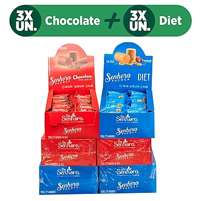 Paçoca Diet e Zero Açúcar: Kit 6 Caixas (24un)