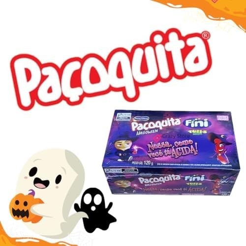 Paçoquinha Paçoquita Santa Helena Halloween Fini Tubes Azedinhos 120g