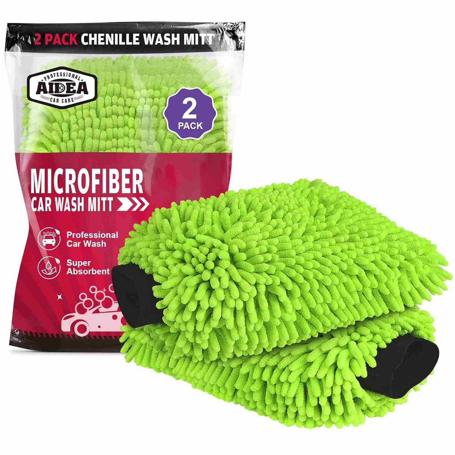 Luva de Microfibra AIDEA Premium: Limpeza Impecável e sem Arranhões para seu Carro (Pacote com 2)