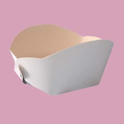 Embalagem de Batata Frita em Papel Branco 8x6x8 cm – 10 Unidades no Pacote