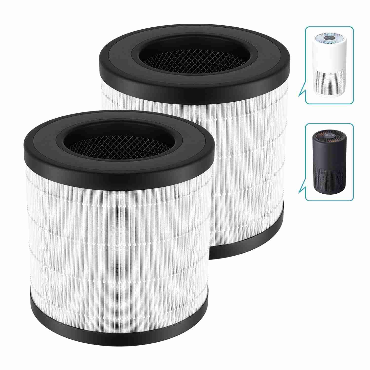 Pacote com 2 filtros purificadores de ar PU-P05/AC201B para purificador de ar FULMINARE PU-P05 e purivortex AC201B, filtro de ar H13 HEPA para casa, não adequado para T10