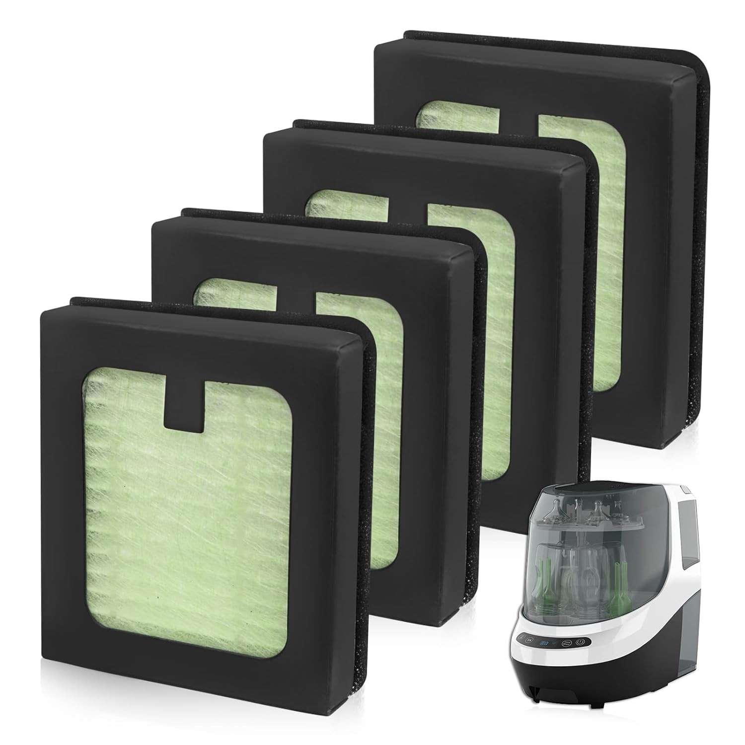 Pacote com 4 Filtros HEPA para Secador Baby Brezza - Compatibilidade Avançada e Filtragem Premium