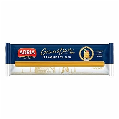 Macarrão de Sêmola Grano Duro Espaguete 8 Adria Pacote 500g