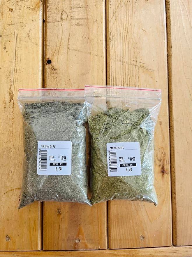 Moringa e Ora pró-nobis, 100g cada, 2 Pacotes