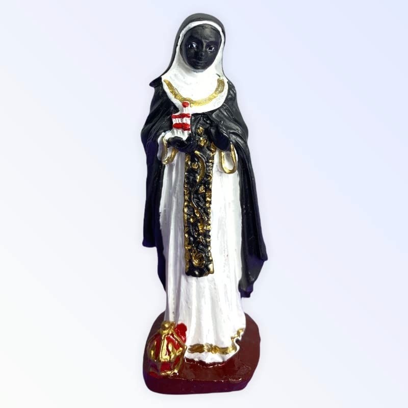 Santo Católico Padroeiro em Resina 7 cm - Santa Efigênia | Imagem Sagrada para Decoração e Fé