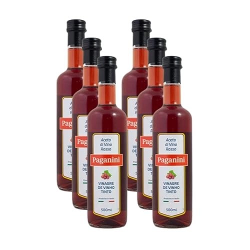Kit 6X: Vinagre de Vinho Tinto Italiano Paganini 500ml