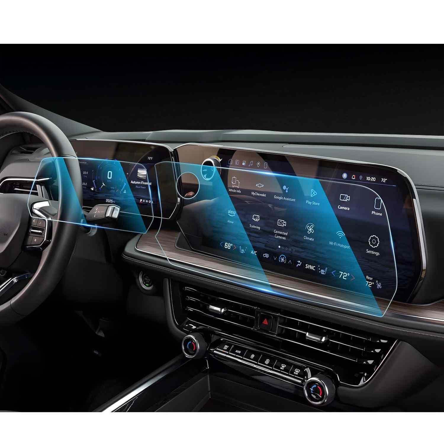 Protetor de Tela CDEFG 2 Peças para Chevrolet Tahoe 2025-2026: Tela 17.7" + Painel 11" - Proteção Premium