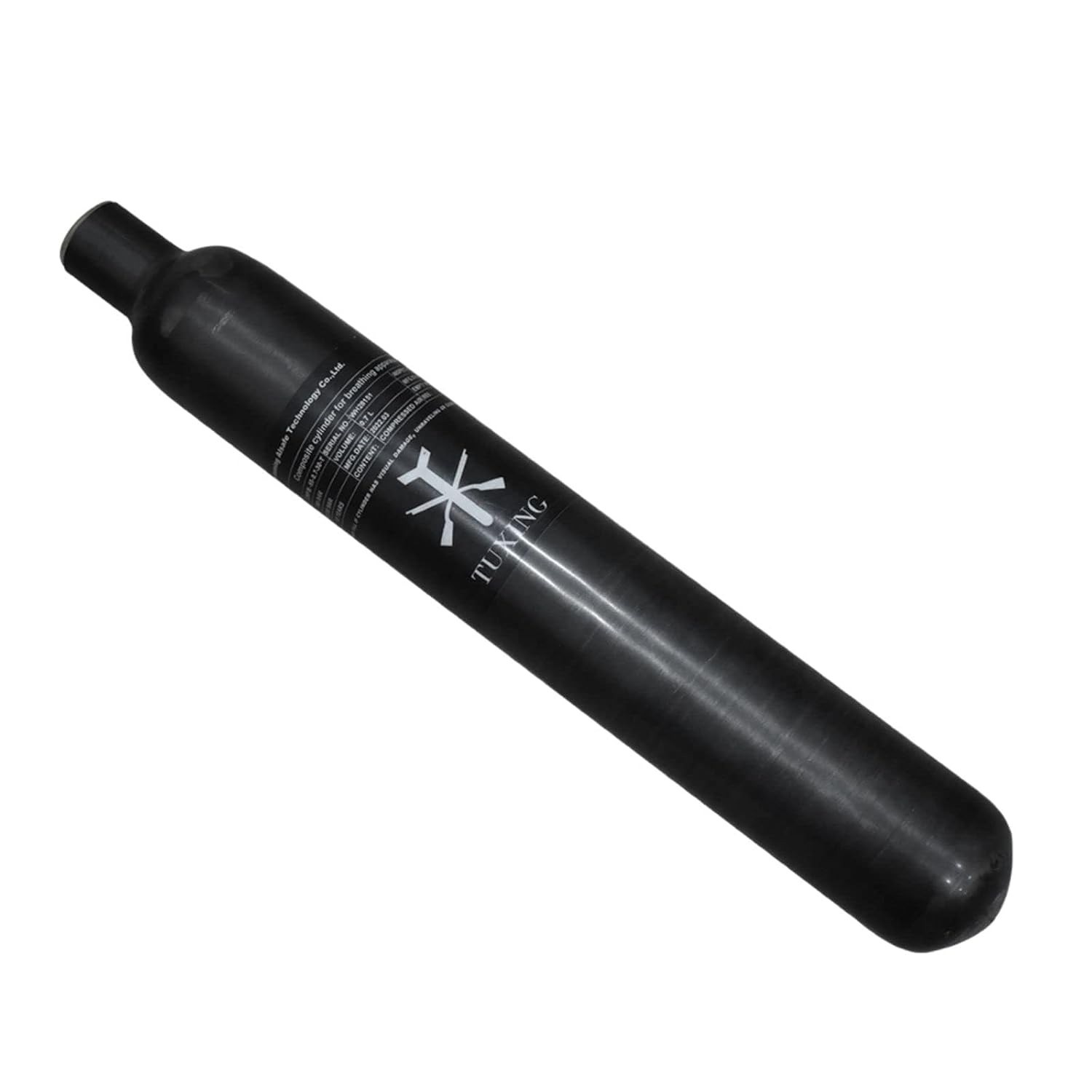 Tanque HPA Fibra de Carbono TUXING 0.7L 4500Psi - Potência e Segurança para seu Rifle PCP e Paintball