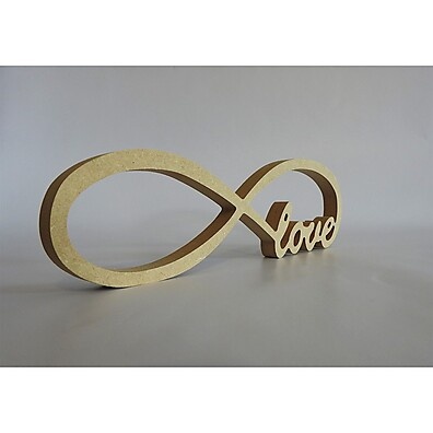 Palavras Em Madeira MDF Cru 'Infinito Love' – Decoração com Estilo