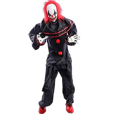 Palhaço Freddie 189cm: Decore seu Halloween!