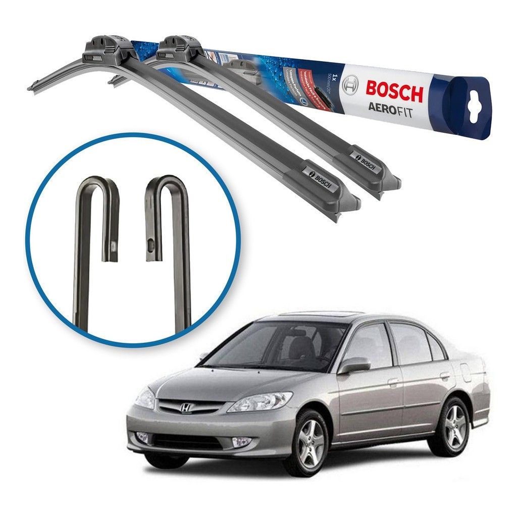 Palhetas Bosch Civic 2002-2005: Visão Clara e Segura