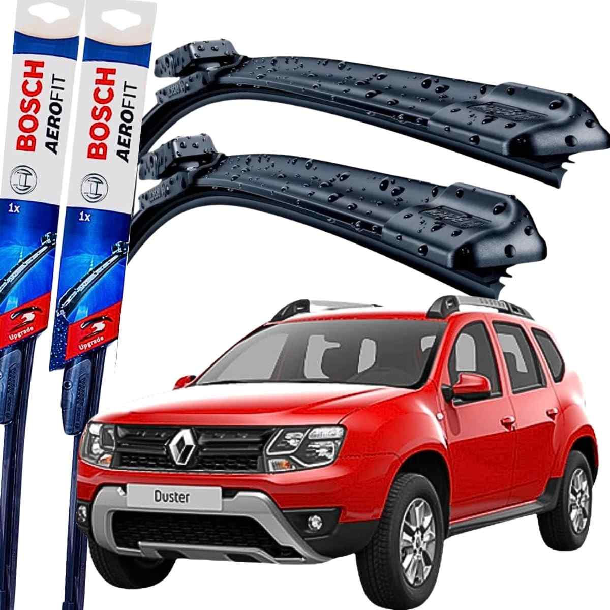 Par de Palhetas Limpador Parabrisa Bosch Aerofit Duster 2011-2019 Original