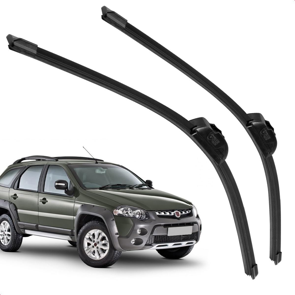 Palhetas Limpador Para-brisa Silicone Fiat Palio Adventure 99-16 Dianteiras