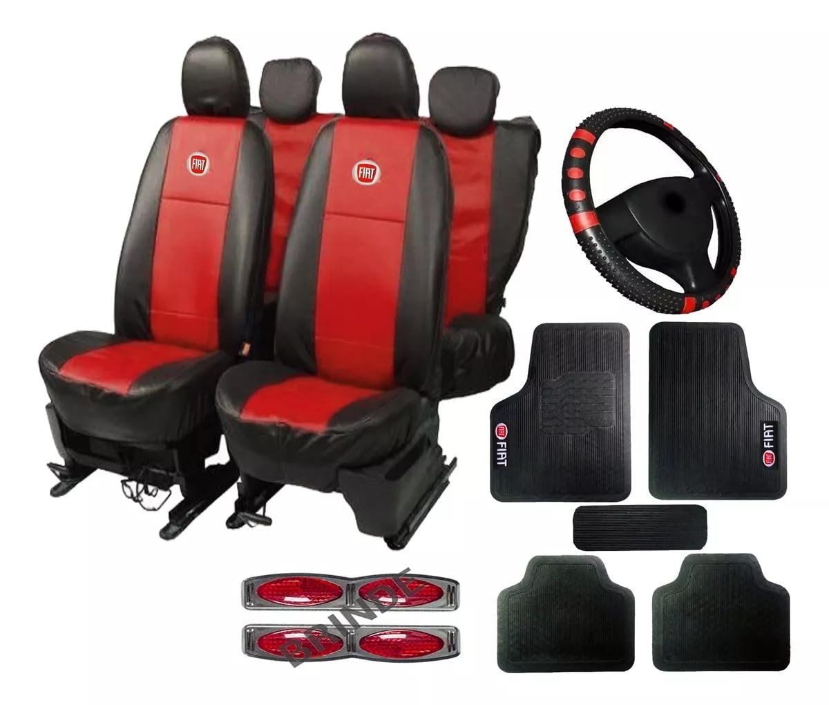 Kit Completo Palio 96-00: Capas de Banco em Couro + Tapetes 5 Peças