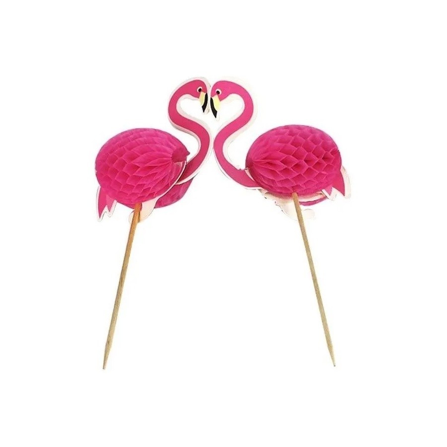 Palito Decorativo Flamingo: 6 Unidades para Drinks Incríveis!