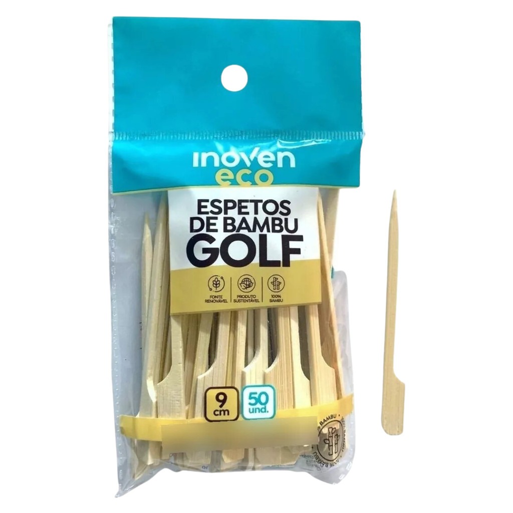 Palito Golf 9cm para Hamburguer e Petiscos - 500 Unidades Inoven