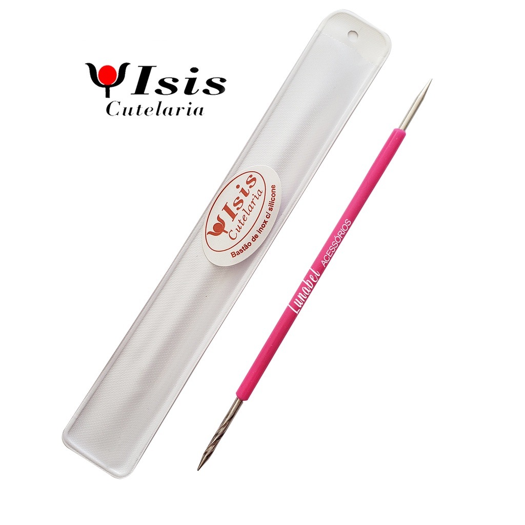 Palito Unha Isis Rosa: Precisão e Design em Aço Inox