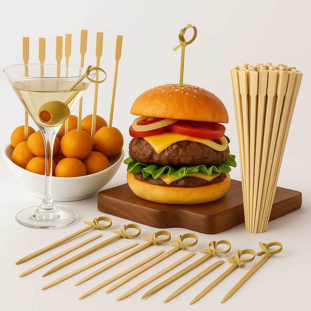 Palitos de Bambu 9cm: Elegância e Praticidade