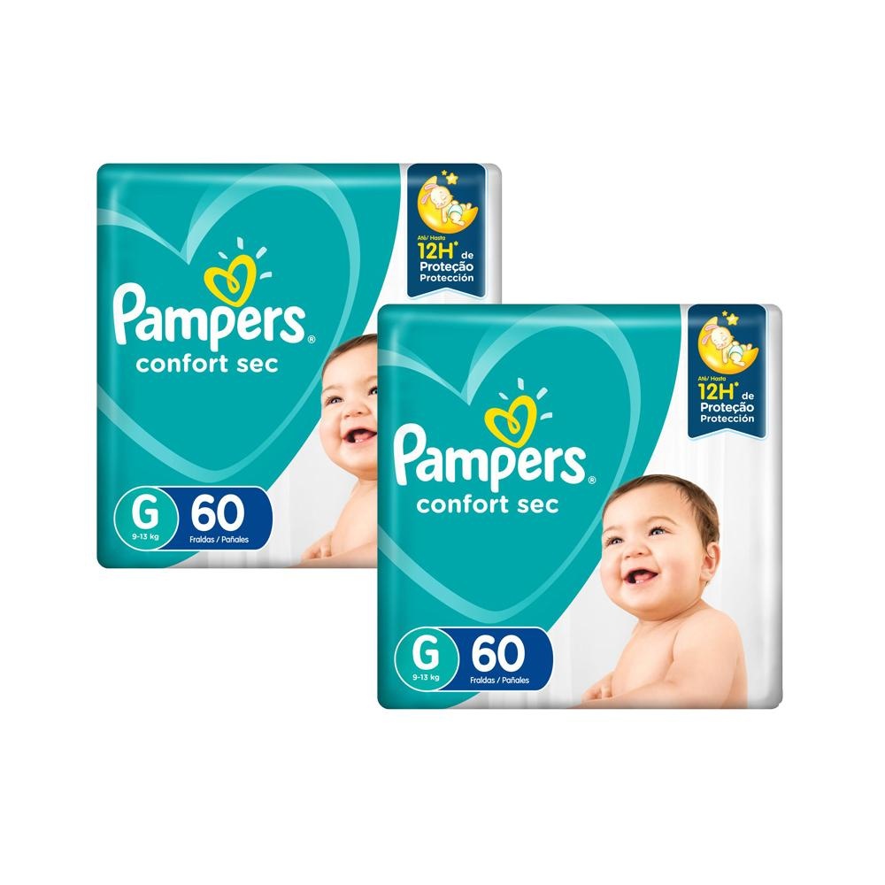 Pampers Confort Sec G: 120 Fraldas para Noites Secas!