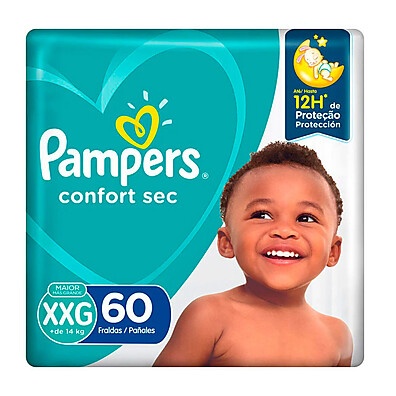 Pampers Confort Sec Giga XXG: 60 Fraldas!