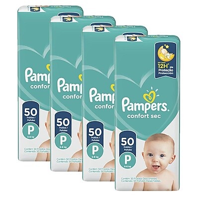 Pampers Confort Sec P: 200 Fraldas para Noites Tranquilas!