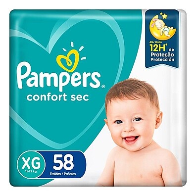 Pampers Confort Sec XG: Noites Secas e Pele Arejada!