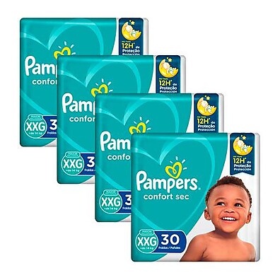 Pampers Confort Sec XXG: 120 Fraldas para Noites Secas!