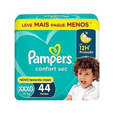Pampers Confort Sec XXXG: Noites Secas e Bebê Feliz!
