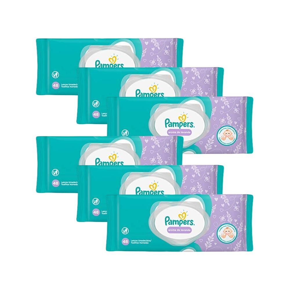 Pampers Lavanda: 288 Toalhinhas para Bebê