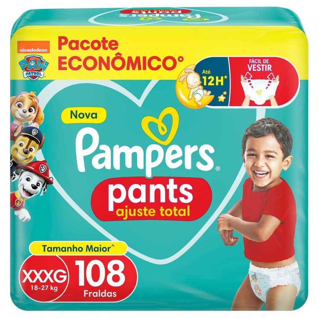 Pampers Pants XXXG: Até 108 Fraldas para Noites Secas!