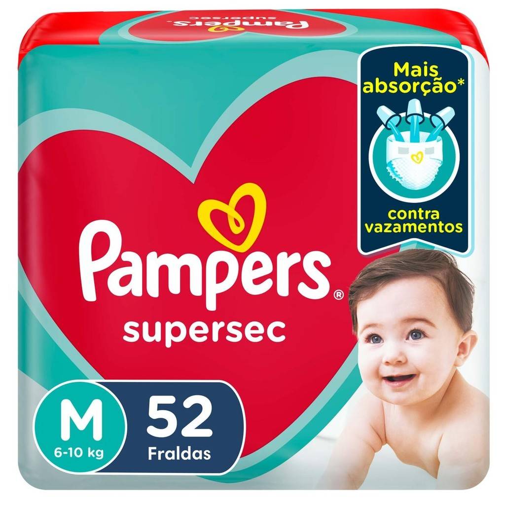 Pampers Supersec M: Noite Seca e Conforto!