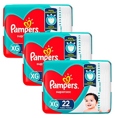 Pampers Supersec XG: Economia e Conforto em 66 Tiras